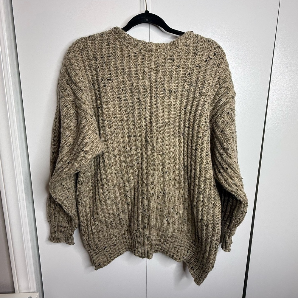 Album by Kenzo Wool Knit Tan and Brown Metallic Pullover Sweater - Small - Picture 3 of 6